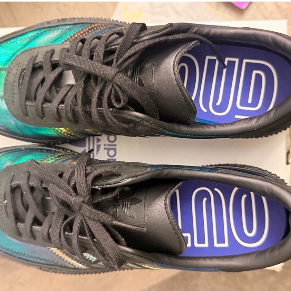 Adidas Samba Platform Shoes - Green and Yellow - Picture 5 of 11